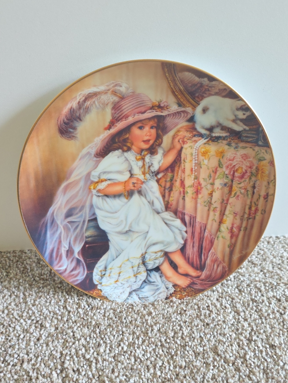 Pretty as a Picture Decorative Collector Plate - Reco - Blue & White